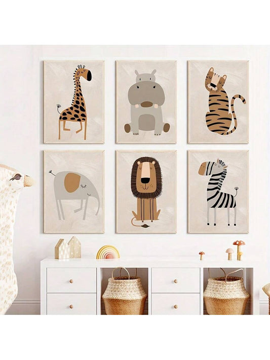 Transform your baby's room into a wild and whimsical paradise with our Jungle Lover's Art Set. This 6-piece collection of animal oil paintings showcases the beauty and diversity of the jungle, making it the perfect addition to any nursery. Bring adventure and imagination to your little one's space with these stunning works of art.