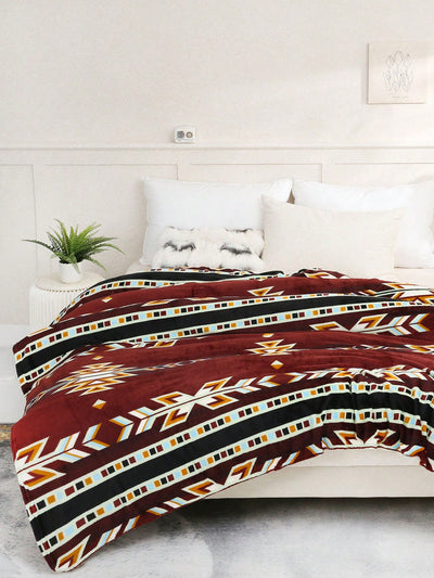 Cozy Comfort: Double-Sided Printed Flannel Blanket for All Seasons