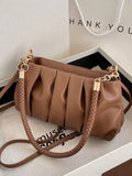 This Pleated Perfection Vintage Retro Single Shoulder Bag boasts a chic design and functional features. Perfect for carrying your essentials, it offers hands-free convenience and style. With its pleated details and single shoulder strap, it adds a touch of vintage charm to any outfit.
