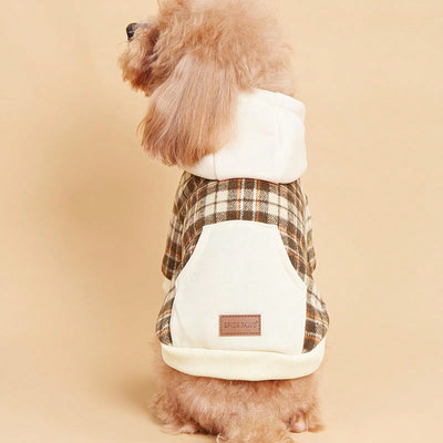 Cozy Chic: Pet Color Block Plaid Sweater