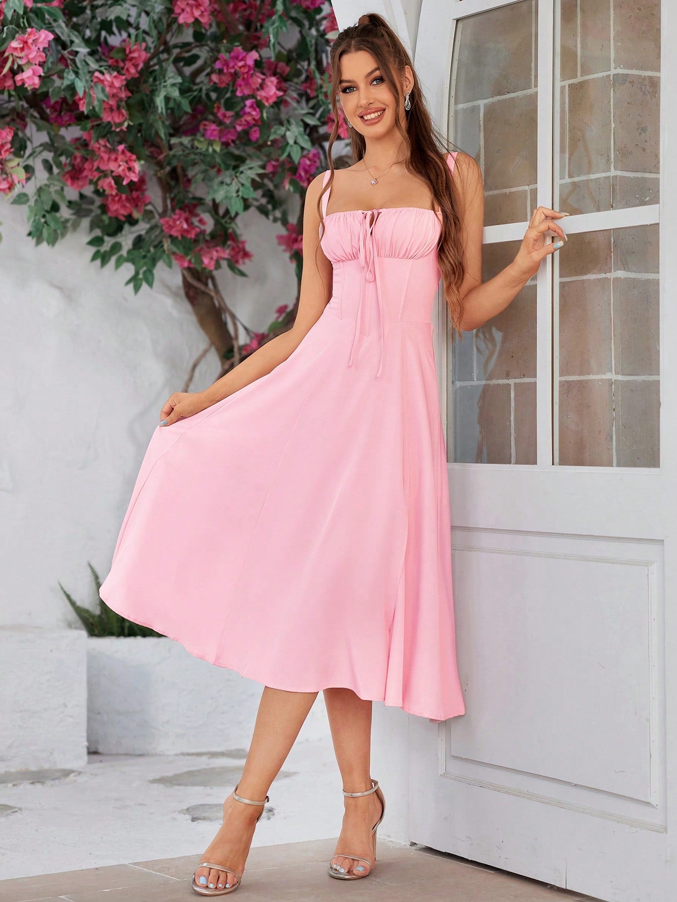ruched corset cami dress Amazon.com: SHENHE Women's Ruched Corset Dress Spaghetti Strap Fit and Flare Flowy Skater Mini Cami Dress Light Blue X-Small : Clothing, Shoes & Jewelry