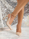 Glamorous Gold Thin Heel High Heels: The Ultimate Summer Shoe