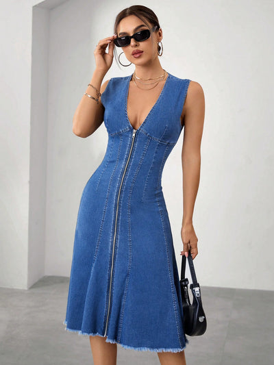 Women's Sexy Slim Fit High Waist Denim Dress: Flirty Fashion for Every Occasion