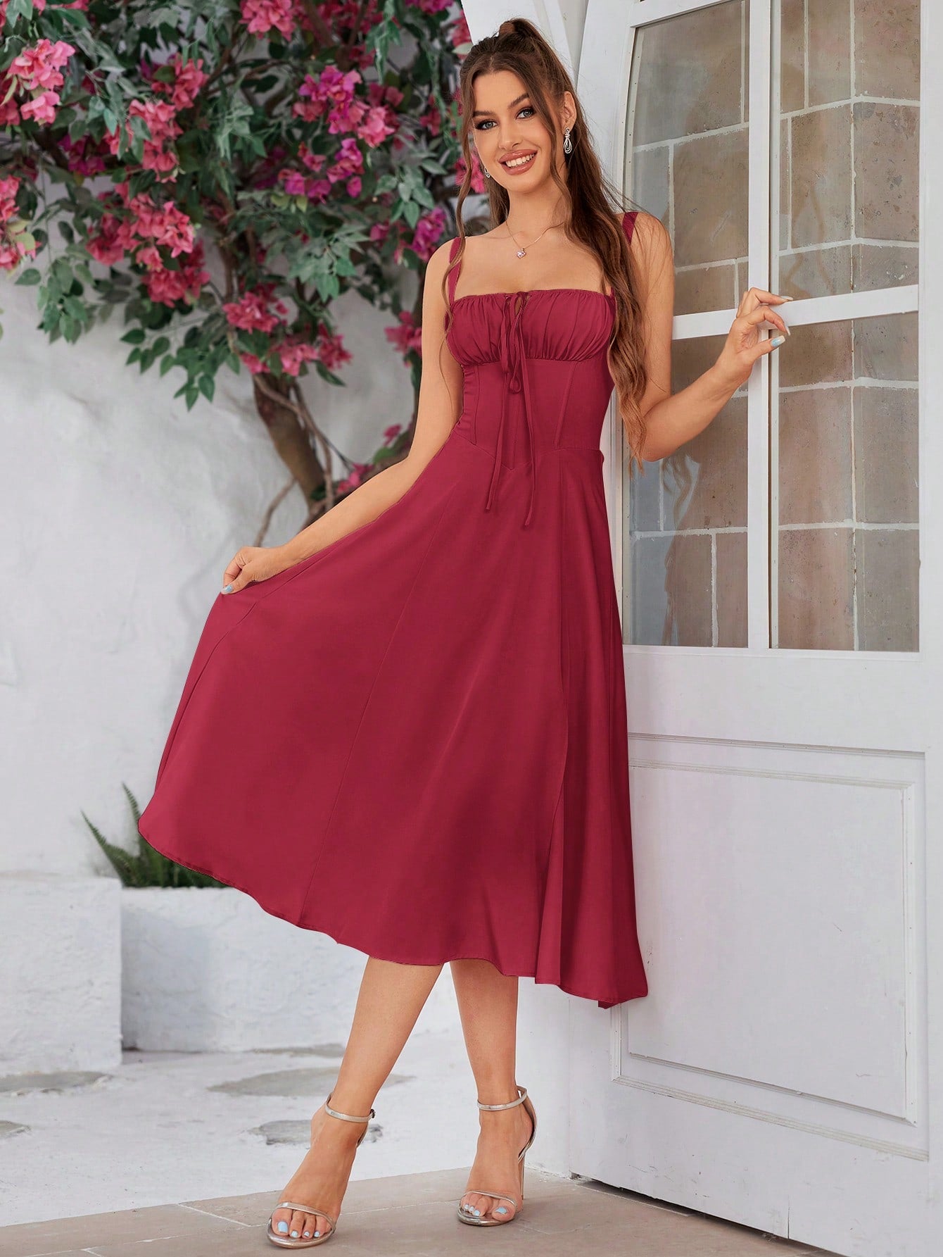 Lace-Up Back Corset Cami Dress: Embrace Summer in Style – Canary Houze