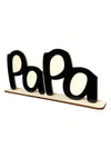 Dad's Pride: Wooden Alphabet Shaped Photo Frame - Perfect Father's Day Gift!