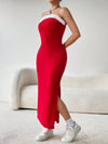 Cozy Holiday Charm: Christmas Fuzzy Strapless Tube Dress