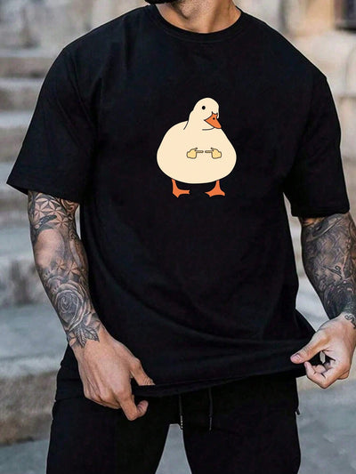 Introducing our Dapper Duckling Men's Short Sleeve T-shirt, featuring an adorable design that is sure to turn heads. Made with high-quality materials, this shirt is comfortable, stylish, and perfect for any occasion. Show off your unique style with this one-of-a-kind shirt.