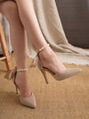 Pearl Stiletto: European & American Style High Heeled Shoes