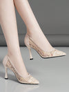 Spring into Style: Women's Mesh High Heel Stiletto Shoes