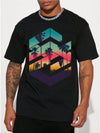 Get ready for the ultimate summer vibes with our Men's Geometric Sunset Beach T-Shirt. Featuring a vibrant sunset design, this shirt is perfect for embracing those warm, sunny days. Made with high-quality, breathable fabric, it will keep you cool and comfortable while looking stylish. Don't miss out on this summer essential.