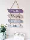 Empowering Wall Art: 'You Are Beautiful' Inspirational Sign for Uplifting Spaces