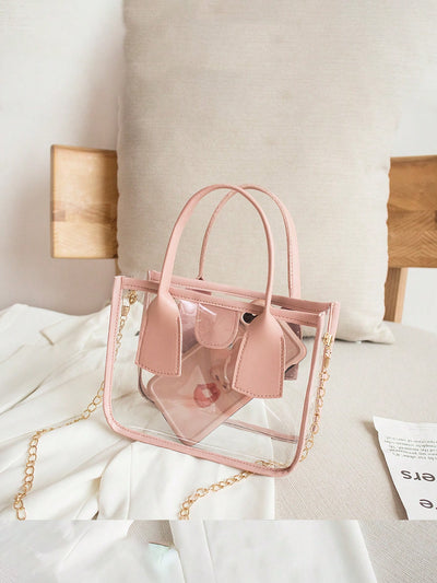 Chic and Stylish Mini Transparent Inner Bag with Chain Crossbody for Women