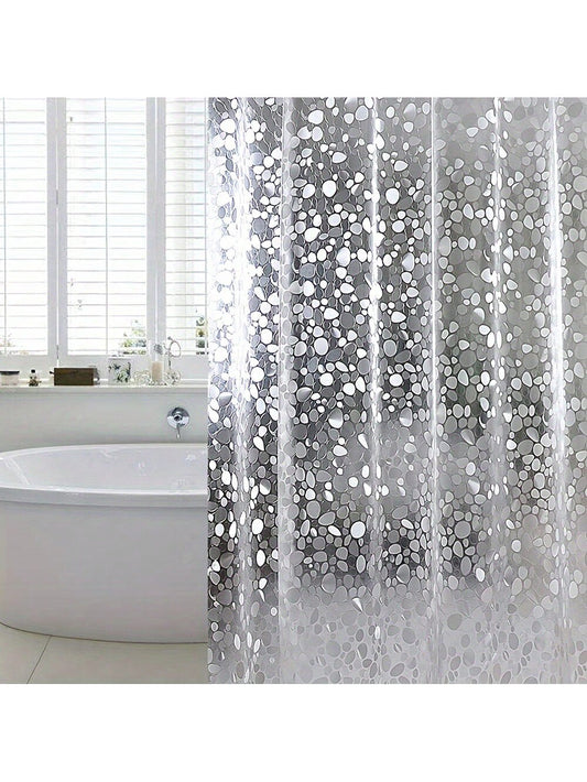 This waterproof and odorless <a href="https://canaryhouze.com/collections/shower-curtain" target="_blank" rel="noopener">shower curtain</a> is made of fashion pebble Eva material, providing a durable and stylish solution for your bathroom. Designed to be transparent, it lets light in while ensuring privacy. Plus, no hooks are needed, making installation hassle-free. Experience a more enjoyable and hygienic shower experience with this functional and modern curtain.