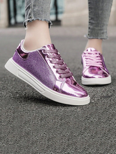 Sparkling Rhinestone Sneakers: Stylish and Sporty Leisure Footwear for Women