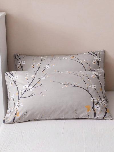 Plum Blossom Paradise: Decorate Your Bedroom with This Stunning Bedding Set