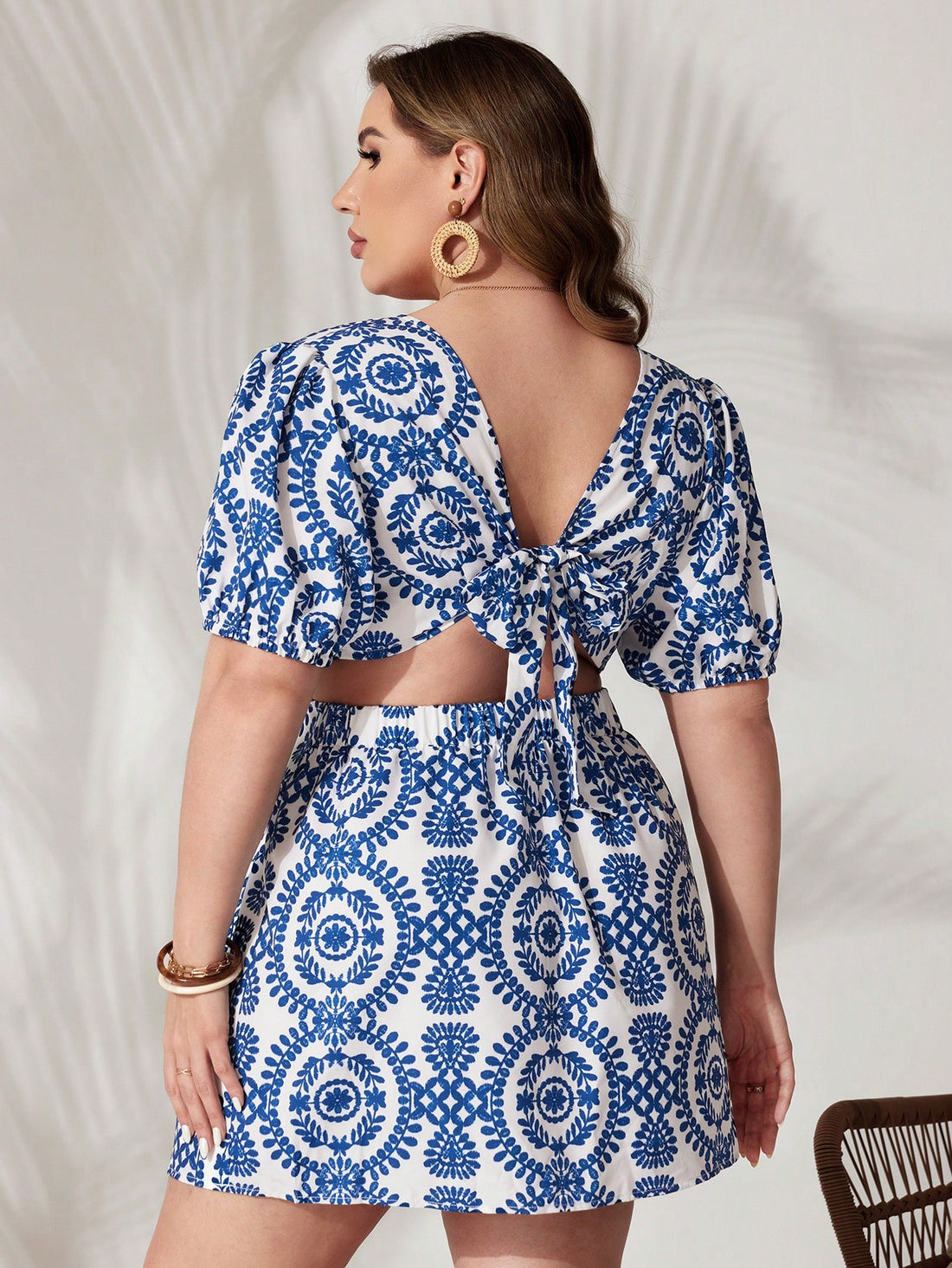 Look stylish and trendy in our Chic Plus Size Deep V-Neck High Waist Hollow-Out Summer Dress! The deep V-neck adds a flirty touch, while the high waist and hollow-out design create an alluring silhouette. Perfect for summer days and nights. (Warning: may cause excessive compliments.)
