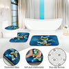 Bohemian Butterfly Shower Curtain & Anti-Slip Bath Mat Set - Waterproof & Insulated Home Decor