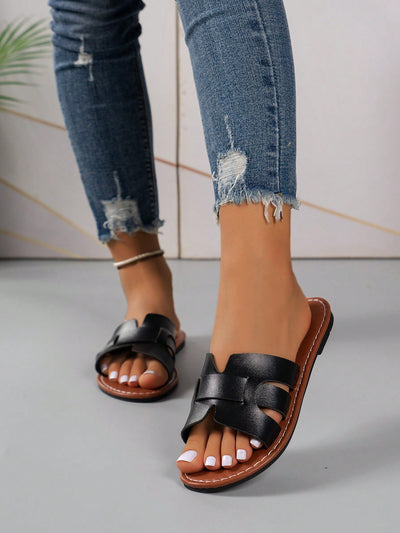 Summer Flat Sandals: Stay Stylish and Comfy with Open-Toe Cool Slippers