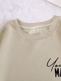 Detail view of Plus Size Womens Heart Pattern Sweatshirt - Inspirational Message Pullover for Fall and Winter for everyday styling