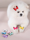 Whimsical Glitter Butterfly Bowknot Pet Hair Clips - Add a Touch of Magic to Your Pet's Style!