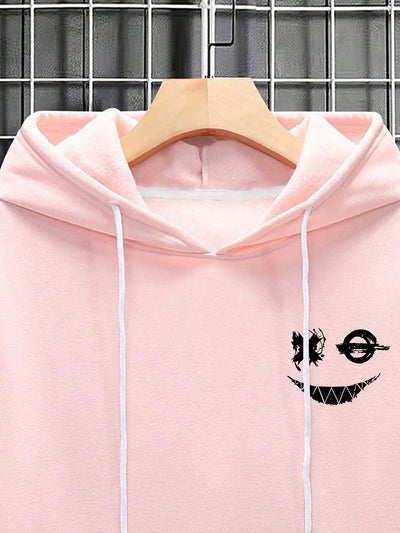 Stay Stylish and Smiling with our Men's Fashionable Casual Hoodie