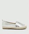 Shimmering Steps: Metallic Detail Espadrille Flats for Summer Vacation