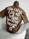 Embrace Your Style with the Ultra-Loose Men's Slogan Graphic T-Shirt