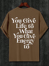 Embrace Your Style with the Ultra-Loose Men's Slogan Graphic T-Shirt