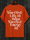 Embrace Your Style with the Ultra-Loose Men's Slogan Graphic T-Shirt