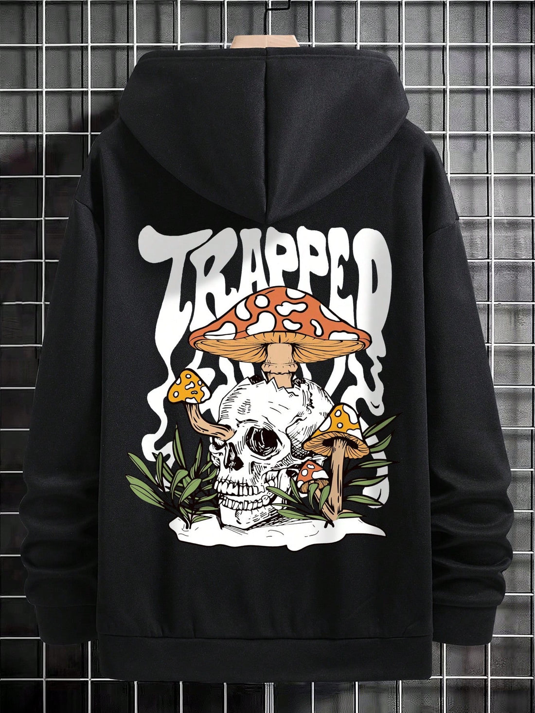 Experience ultimate comfort and style with our Mystical Skull and Mushroom Print Hoodie for Men. Made with high-quality material, this hoodie features a unique and eye-catching skull and mushroom print that is perfect for any occasion. Stay warm and make a statement with this must-have addition to your wardrobe.