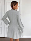 Chic and Cozy: Women's Lantern Sleeve Knit Sweater Dress