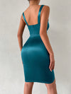 Turn heads in our Tulip Hem Satin Cami Dress for Banquets and Parties