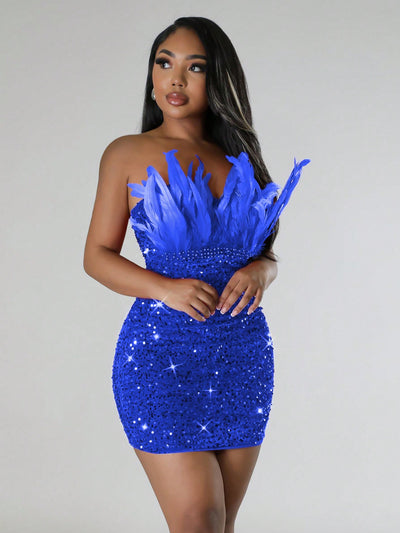 Glamour Girl Rhinestone Ruched Bodycon Dress