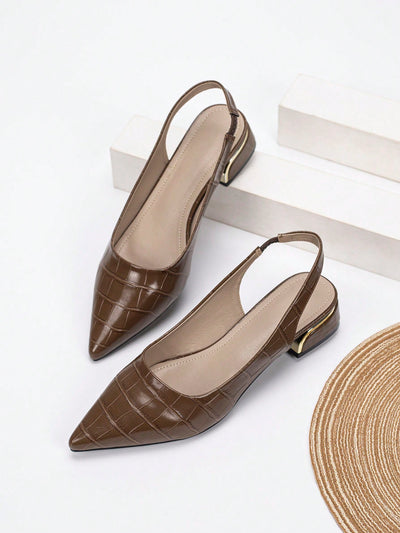 Chic and Comfortable: Pointed Toe Backless Pumps with Thick Heels