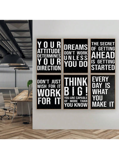 Enhance your workspace or classroom with our Motivational Office Poster Set. Featuring modern art designs, these posters are designed to inspire and uplift. Perfect for living rooms and classrooms, their motivational messages are sure to boost productivity and creativity.