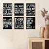 Motivational Office Poster Set: Modern Art Designs for Living Room and Classroom Decor