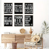 Motivational Office Poster Set: Modern Art Designs for Living Room and Classroom Decor