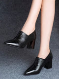 Side view 2 of Stylish Pointed Toe Chunky Heel Pumps for Women - Comfortable High Heels for Spring, Summer, and Autumn for shoes styling