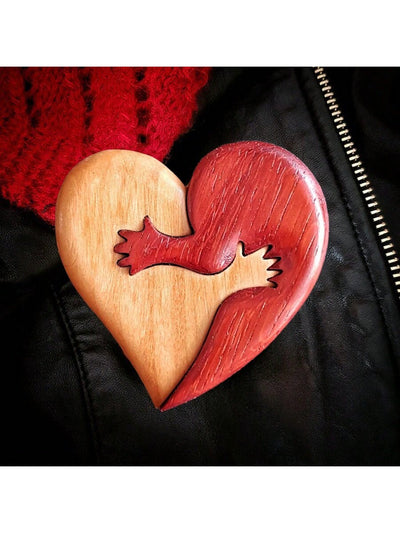 Love Blooms: Romantic Heart-Shaped Wooden Hanging Garden Ornament for Valentine's Day