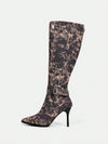 Like a Star in these Knee-High Boots with Buckle Detail