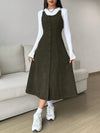 Chic Corduroy Button-Front Dress for Effortless Style