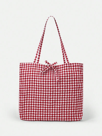 Plaid Perfection: The Ultimate Summer Tote for Picnics