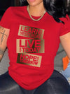 Empower Your Day: 'Learn, Live, Hope' Teacher Graphic Tee