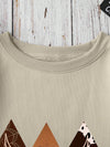 Cozy Printed Drop Shoulder Sweatshirt with Soft Lining