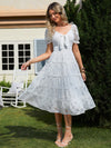 Lovely Lace: Sweetheart Neckline Dress with Front Tie