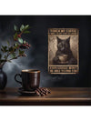 Funny Retro Cat Coffee Metal Sign - 'Touch My Coffee, I Will Slap You' - Perfect Gift & Home Decor for Cat and Coffee Lovers!