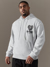 Quintessentially Cool: Plus Size Spider Web Print Drawstring Hoodie for Men