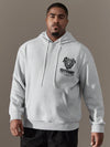 Quintessentially Cool: Plus Size Spider Web Print Drawstring Hoodie for Men