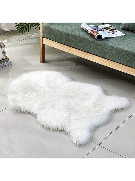 Elegant Double Fish-Shaped Area Rug: Modern Solid Color Decorative Mat for Living Room and Bedroom