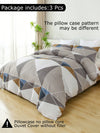 Cozy 3pc Bedding Set: Duvet Cover and 2 Pillowcases with Striped Graphic Pattern